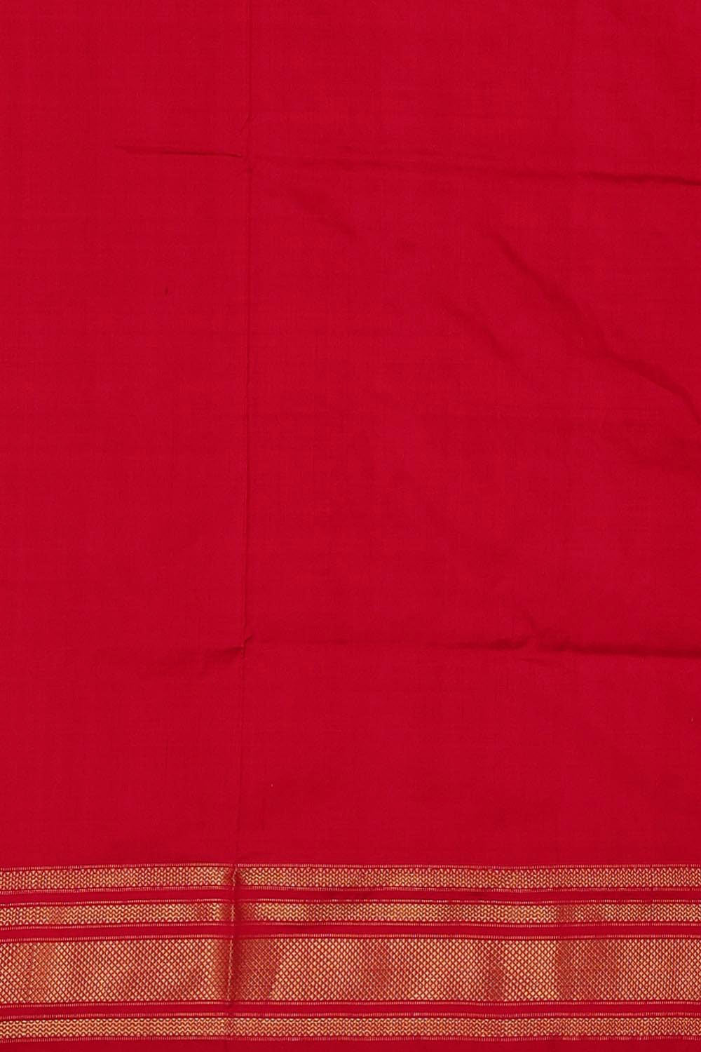 Image of Ikat Silk Orange Saree